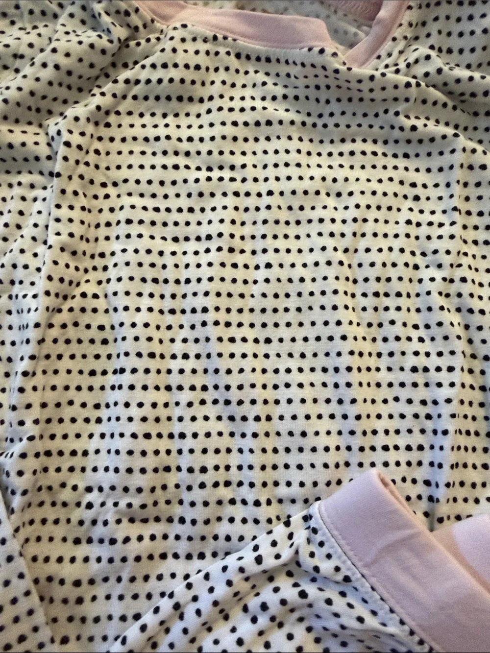 Little Sleepies Coral Bear & White Dot Pajama Set Pair